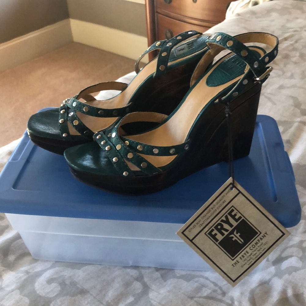 Frye Leather and Stud Wedge